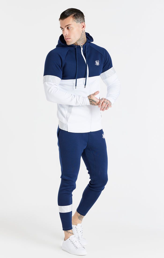 White Dynamic Zip Through Hoodie sold by Siksilk product image thumbnail 2