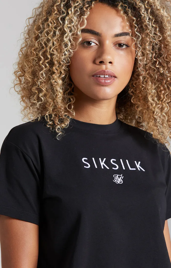 SikSilk Crop Logo Tee – Black sold by Siksilk product image thumbnail 3