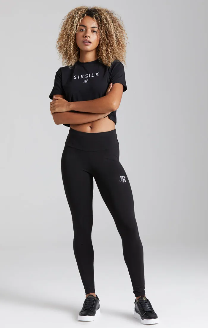 SikSilk Crop Logo Tee – Black sold by Siksilk product image thumbnail 4