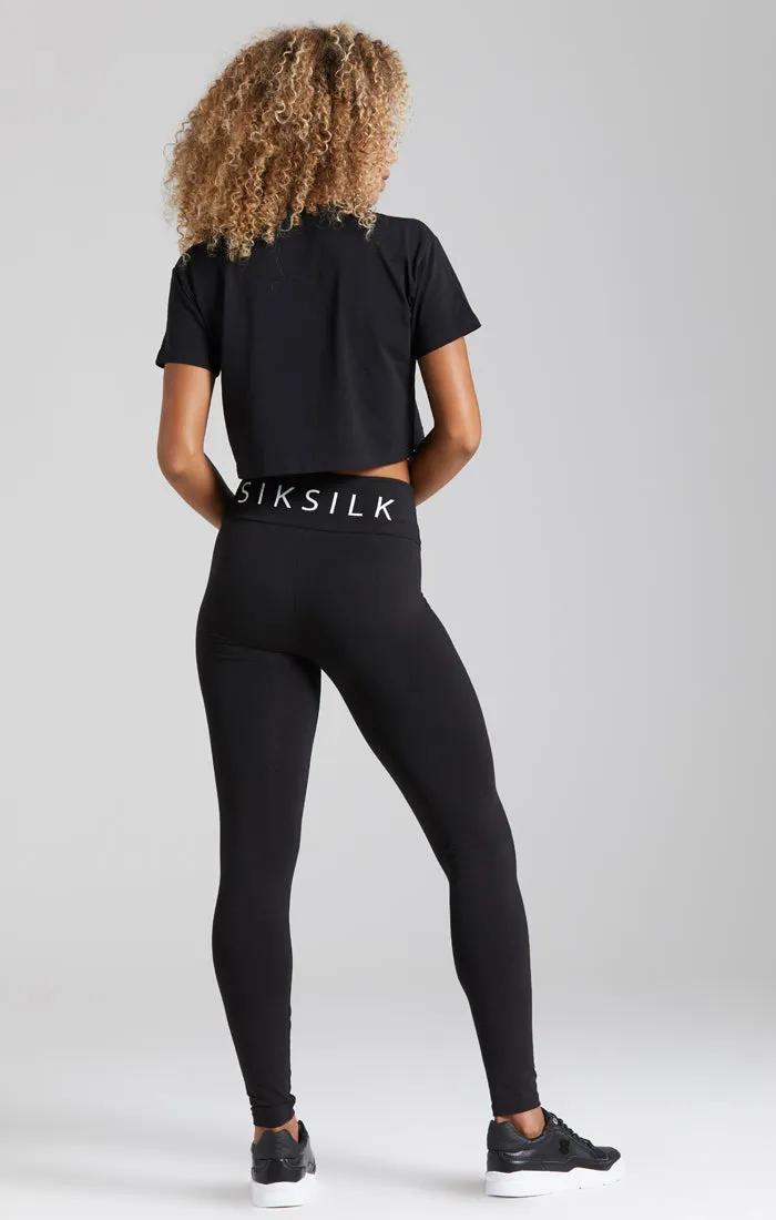 SikSilk Crop Logo Tee – Black sold by Siksilk product image thumbnail 5