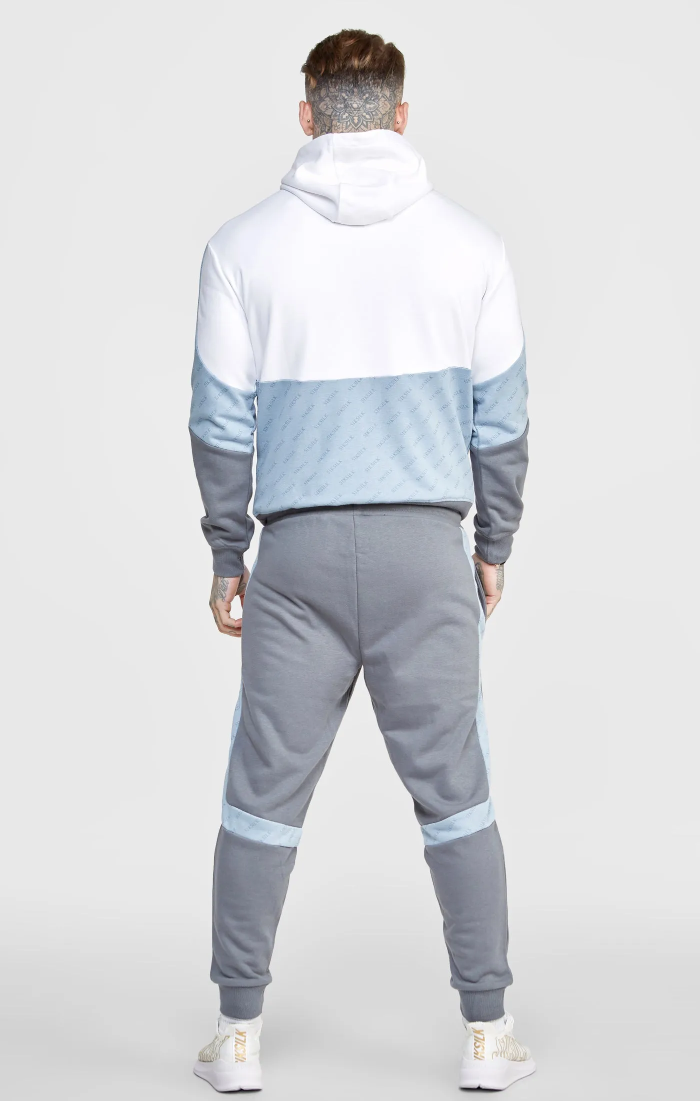 White Colour Block Relaxed Fit Hoodie sold by Siksilk product image thumbnail 5