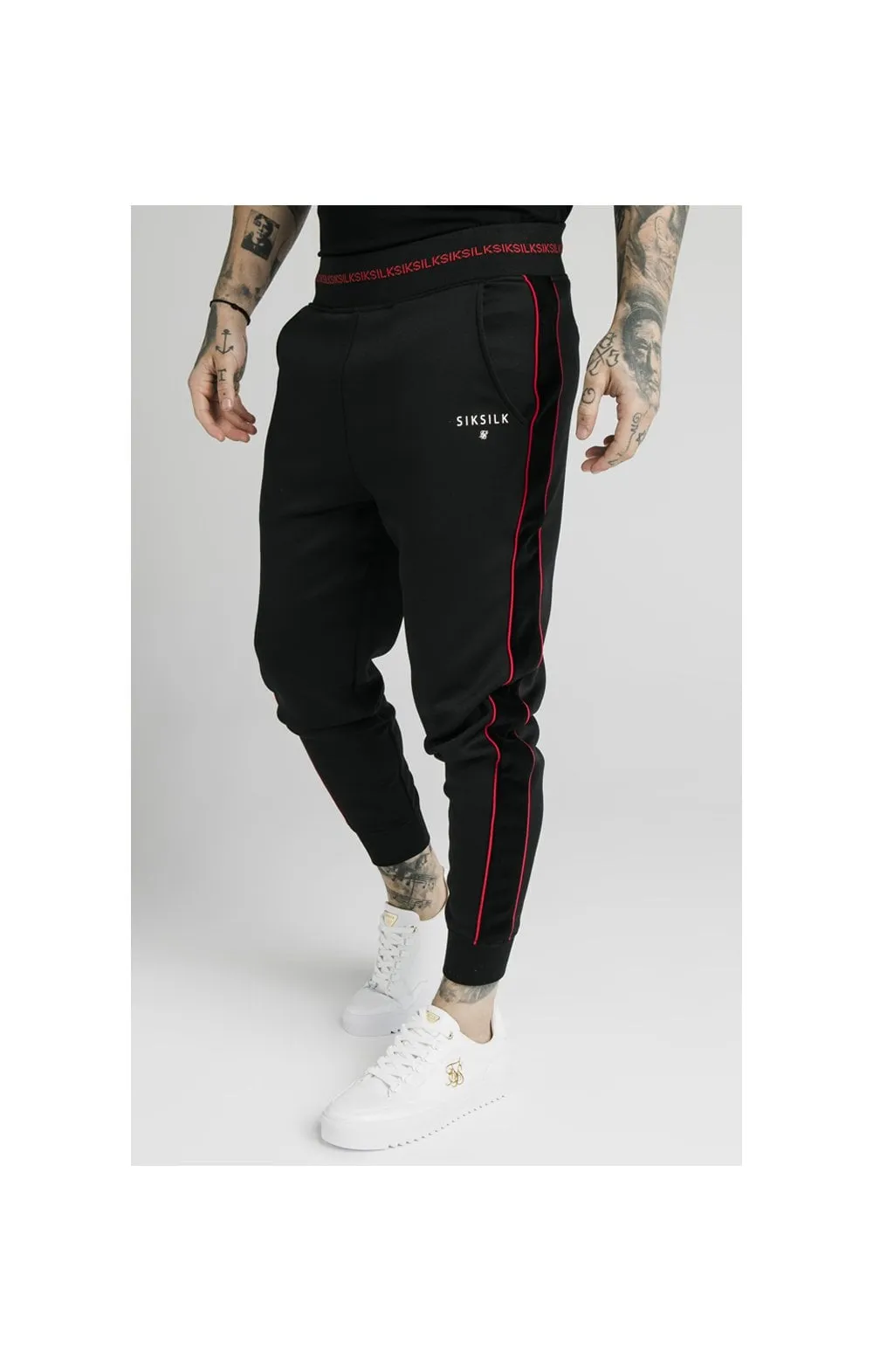 SikSilk Imperial Cuffed Jogger - Black sold by Siksilk