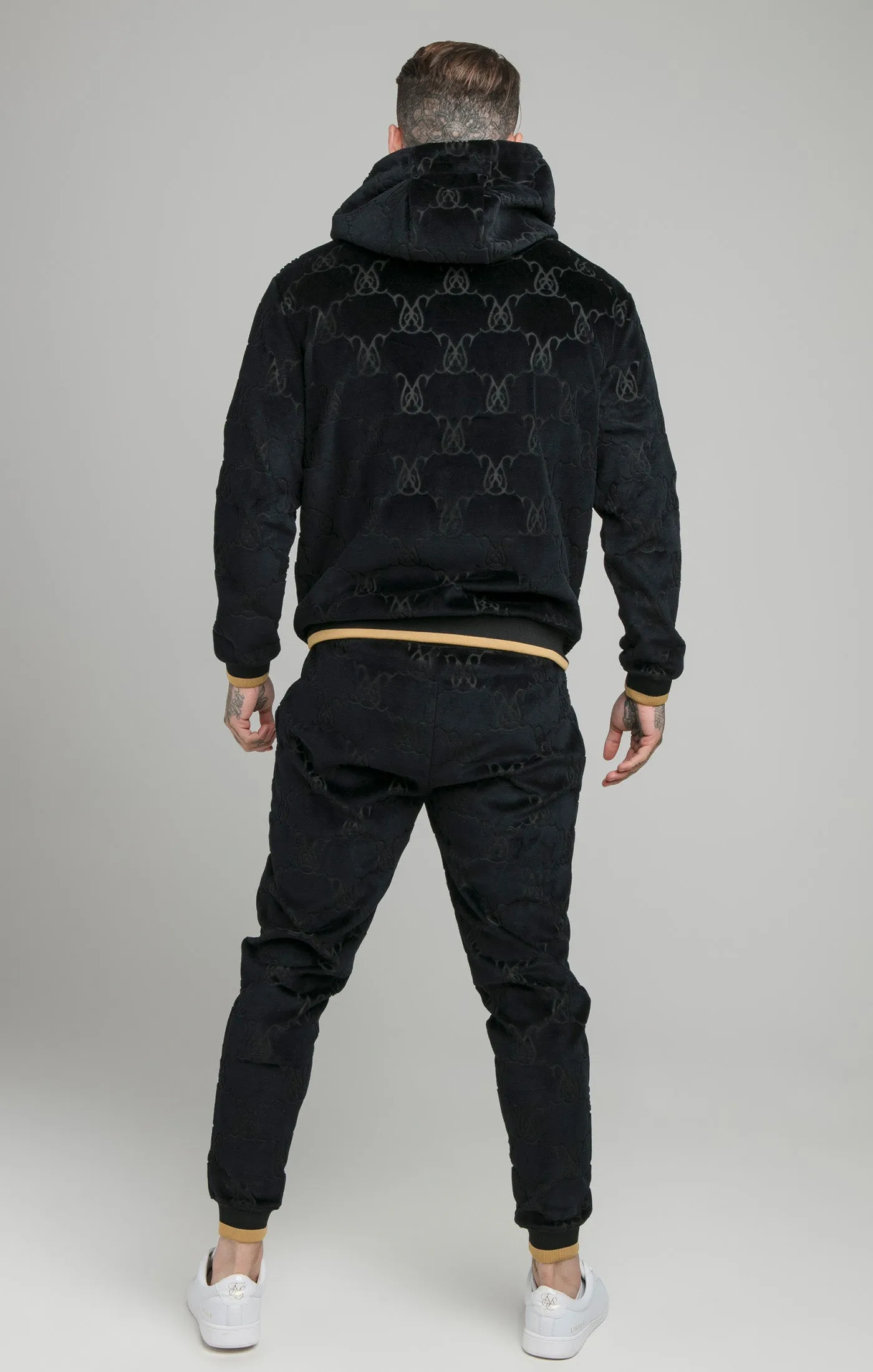 Black Devore Velvet Overhead Hoodie sold by Siksilk product image thumbnail 5
