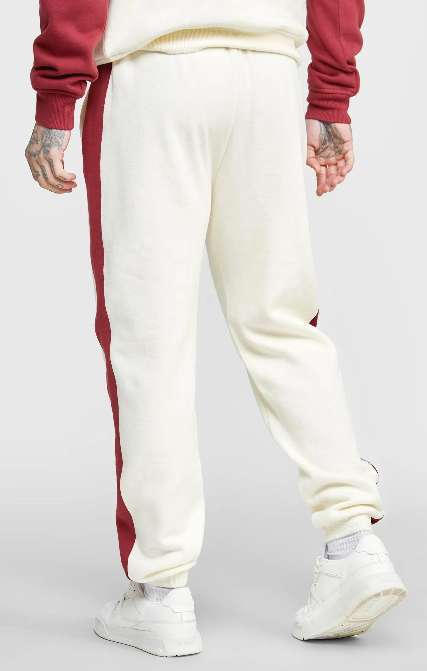Ecru Relaxed Fit Panelled Jogger sold by Siksilk product image thumbnail 4