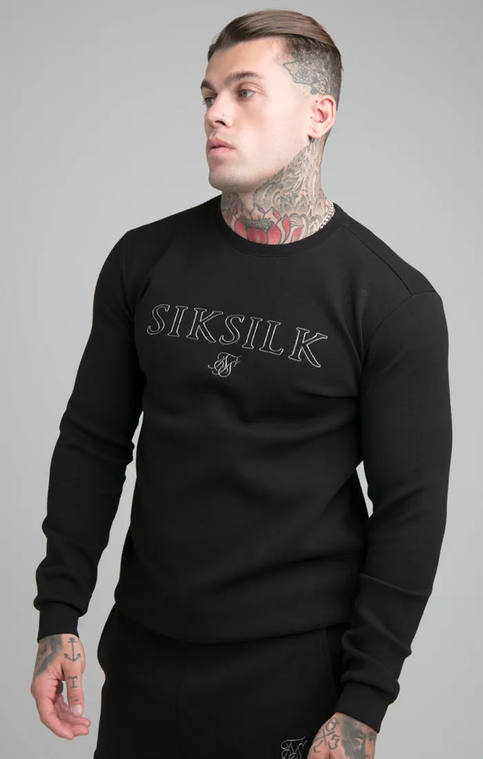 SikSilk Crew Neck Sweater - Black sold by Siksilk