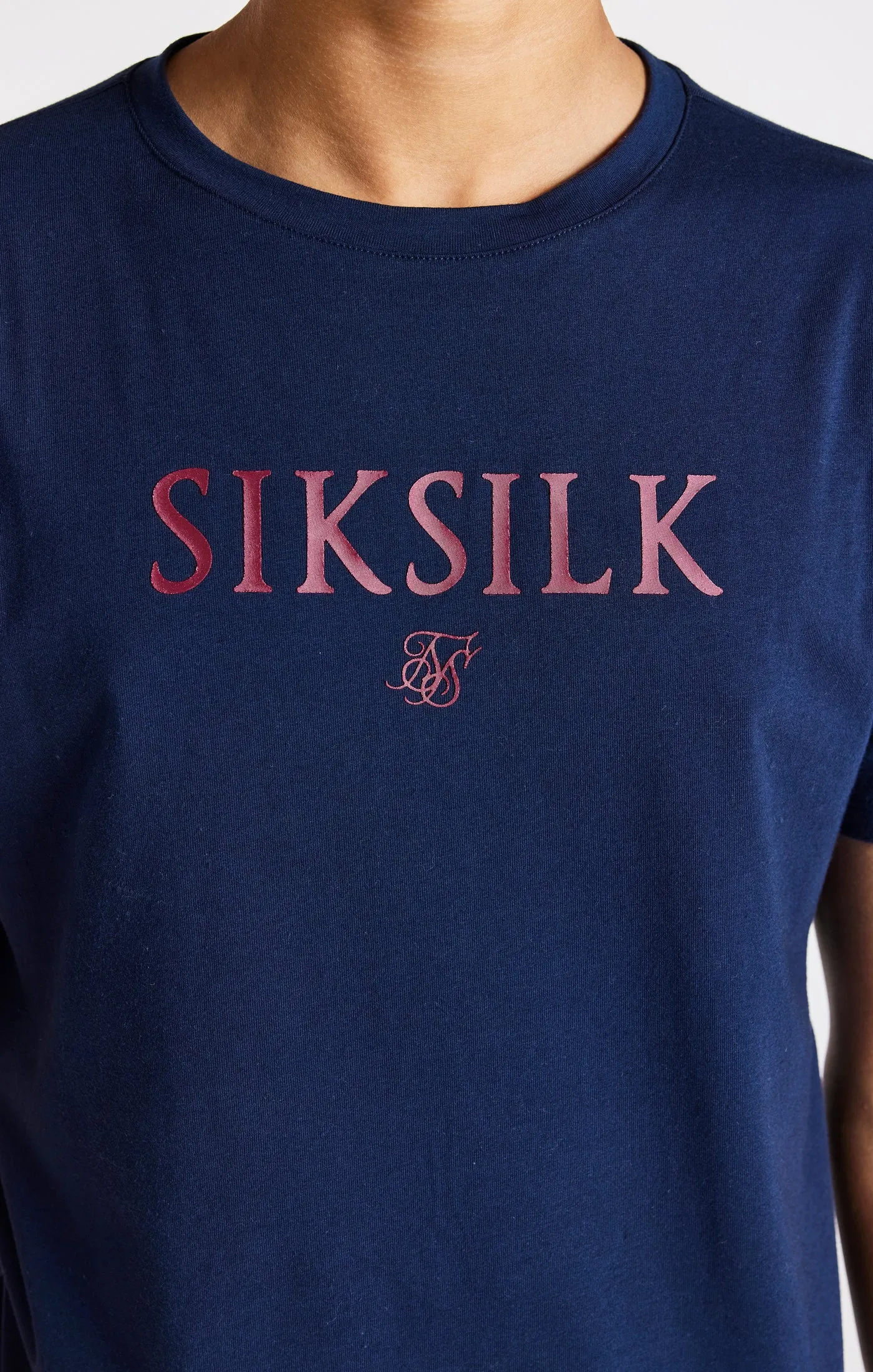 Boys Navy Branded Tee sold by Siksilk product image thumbnail 2
