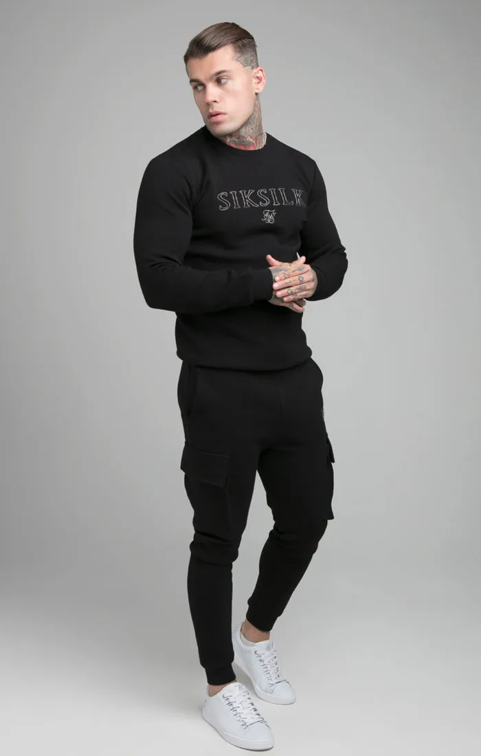 SikSilk Crew Neck Sweater - Black sold by Siksilk product image thumbnail 5
