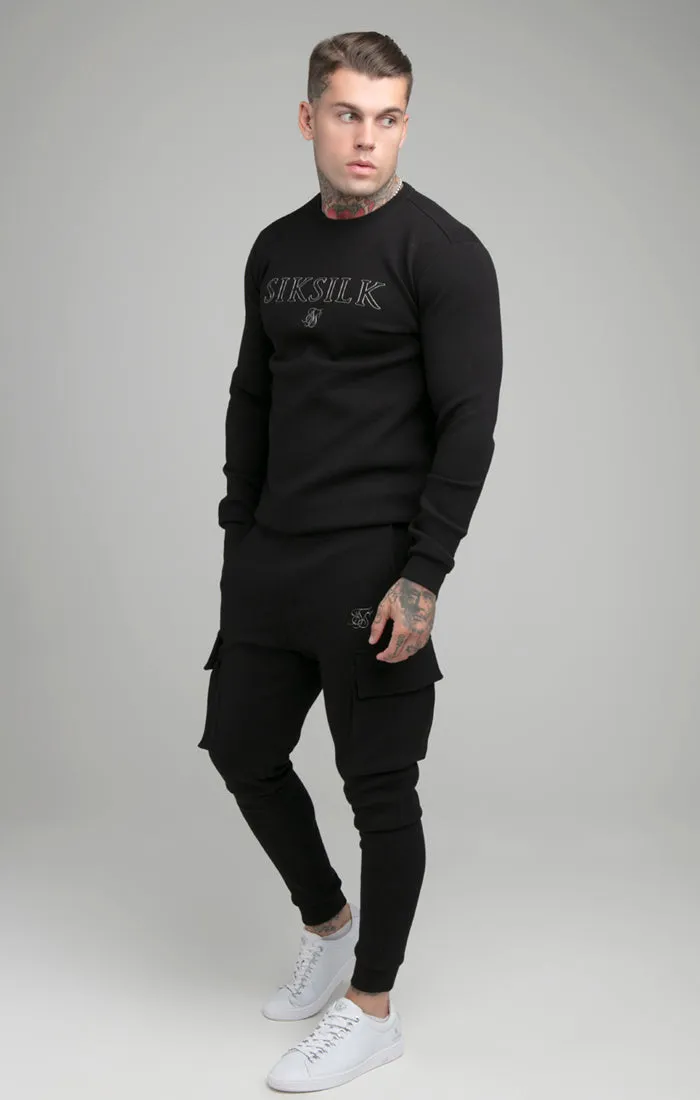 SikSilk Crew Neck Sweater - Black sold by Siksilk product image thumbnail 2