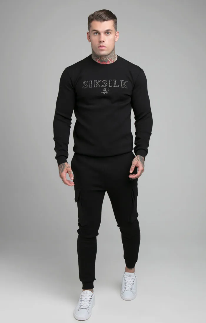 SikSilk Crew Neck Sweater - Black sold by Siksilk product image thumbnail 3
