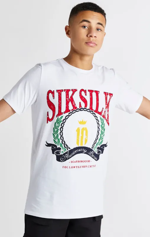 Boys White Varsity T-Shirt sold by Siksilk