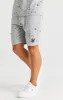 SikSilk Paint Splatter Shorts - Grey Marl sold by Siksilk