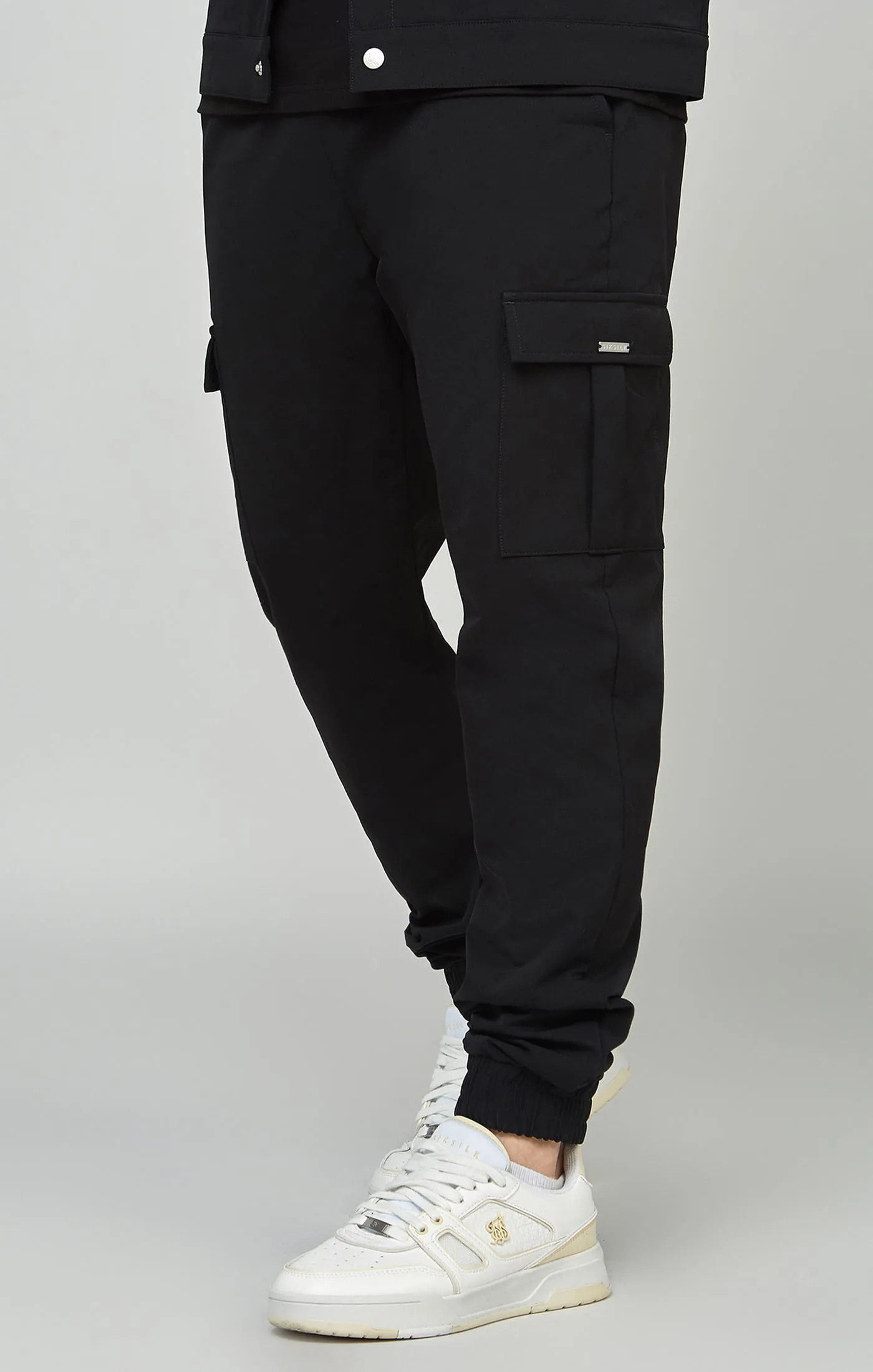 Black Utility Cargo Jogger sold by Siksilk