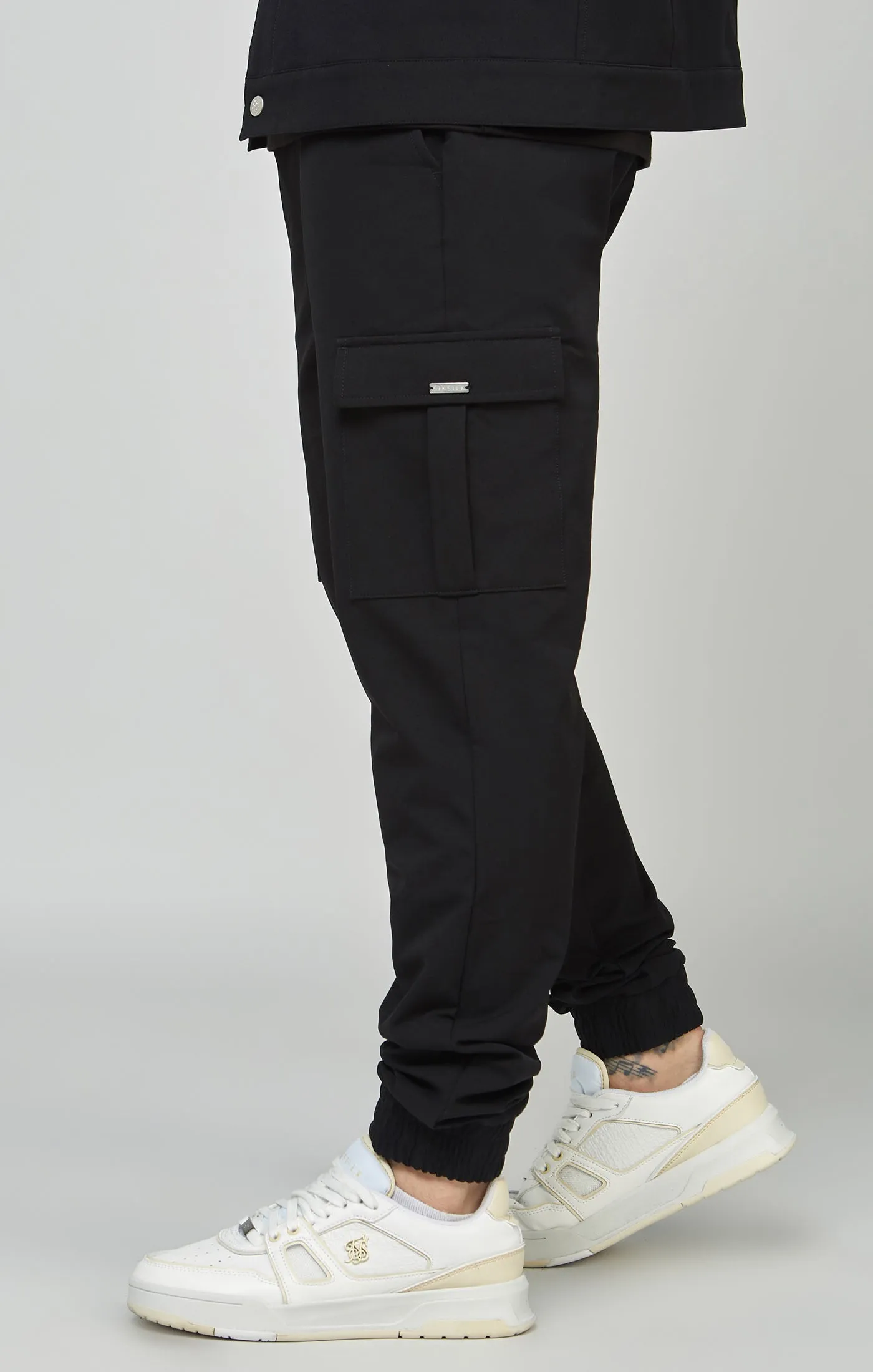 Black Utility Cargo Jogger sold by Siksilk product image thumbnail 2