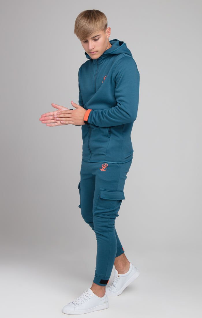 Boys Illusive Blue Zip Thru Hoodie sold by Siksilk product image thumbnail 4