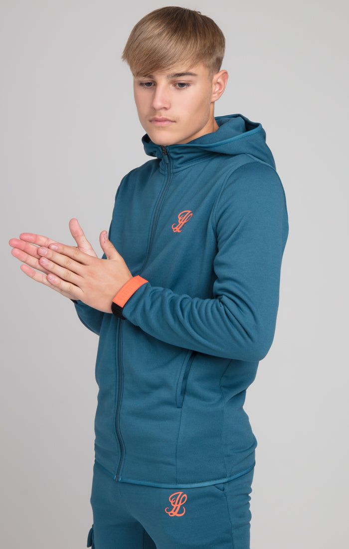 Boys Illusive Blue Zip Thru Hoodie sold by Siksilk