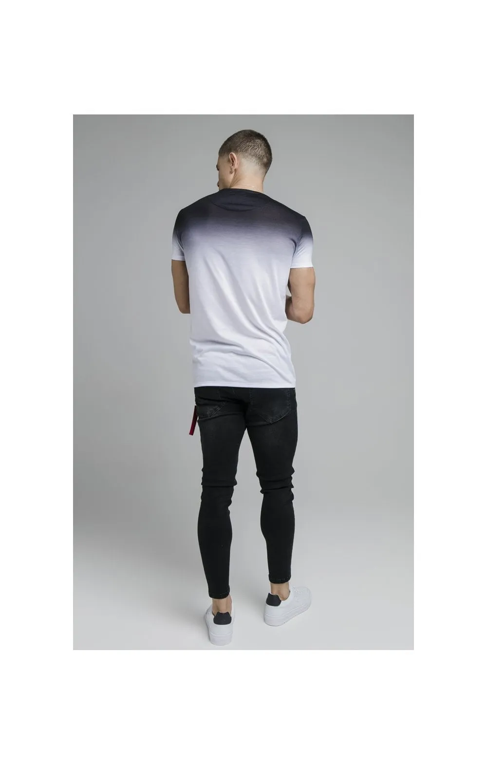 Black Embroidered Muscle Fit T-Shirt sold by Siksilk product image thumbnail 5