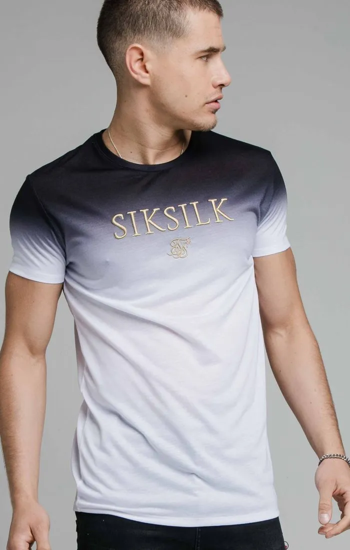 Black Embroidered Muscle Fit T-Shirt sold by Siksilk