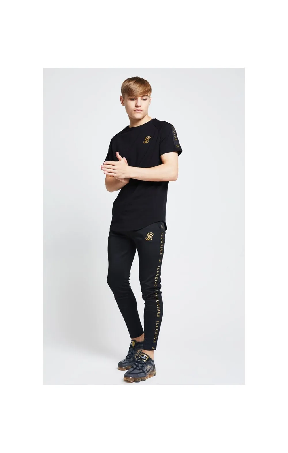 Illusive London Taped Raglan Tee - Black sold by Siksilk product image thumbnail 4