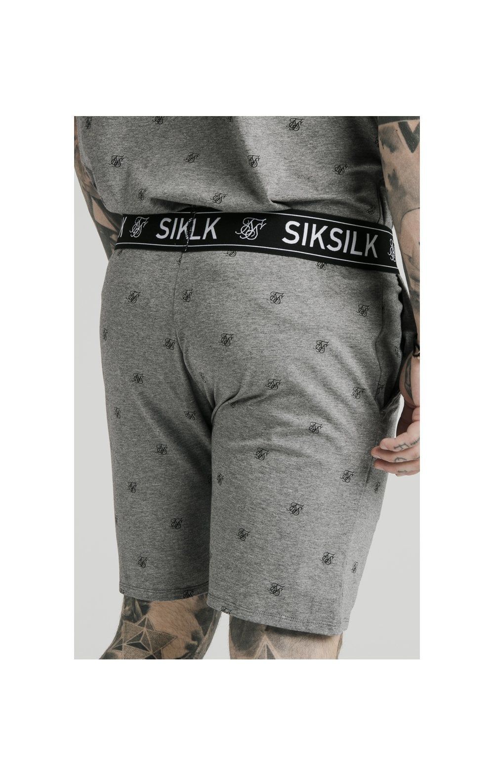 Grey Marl Logo Jersey Short sold by Siksilk product image thumbnail 2