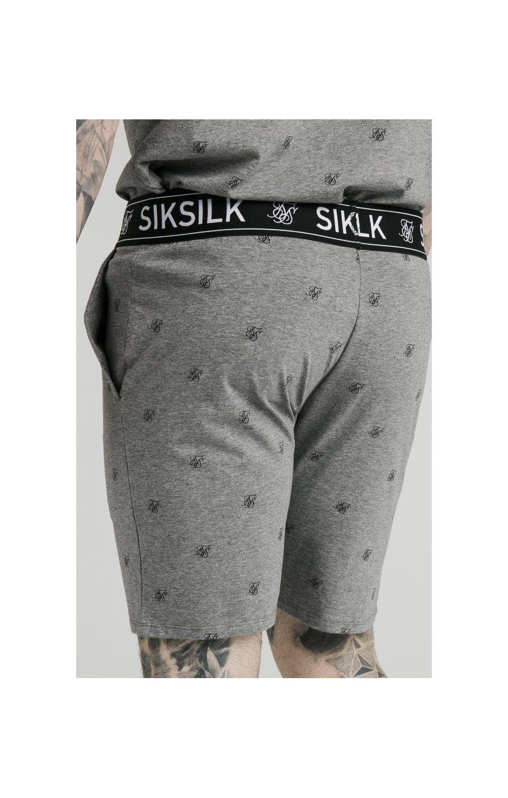 Grey Marl Logo Jersey Short sold by Siksilk product image thumbnail 3