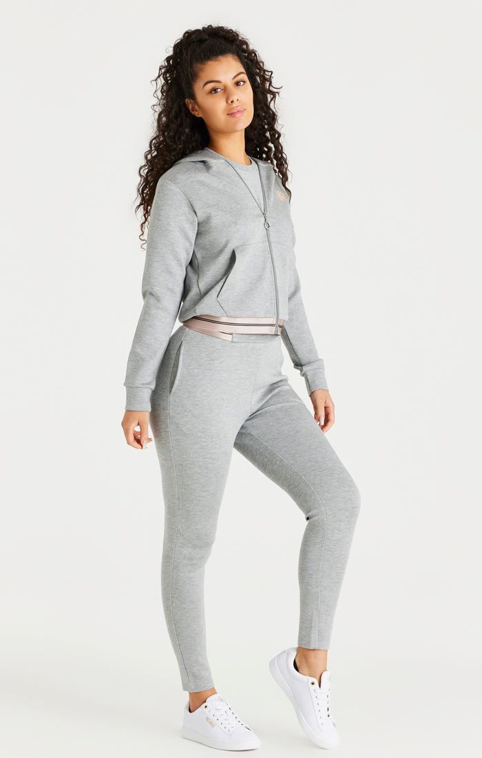 Grey Marl Zip Thru Hoodie sold by Siksilk product image thumbnail 4
