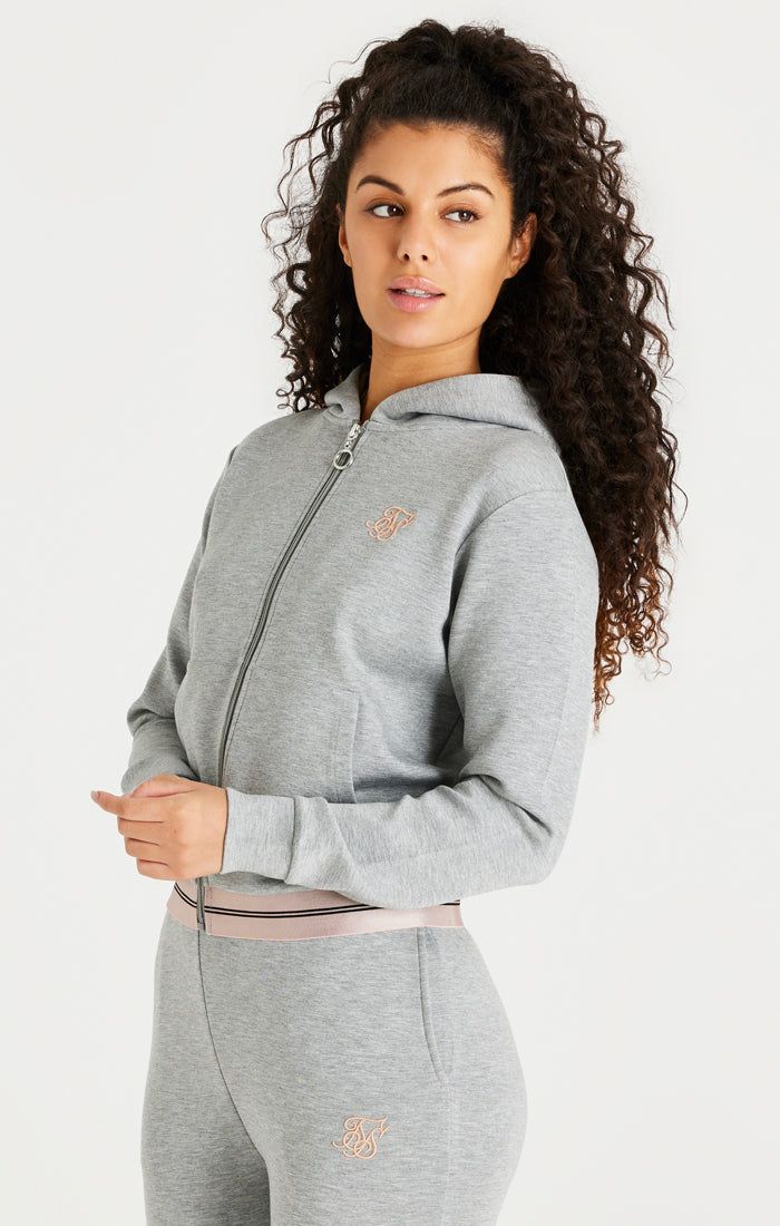 Grey Marl Zip Thru Hoodie sold by Siksilk product image thumbnail 2