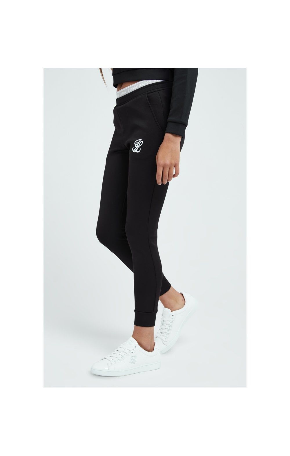 Illusive London Tape Track Pants - Black sold by Siksilk product image thumbnail 2