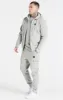 Grey Marl Essential Zip Through Funnel Neck Hoodie sold by Siksilk