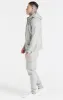 Grey Marl Essential Zip Through Funnel Neck Hoodie sold by Siksilk