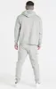 Grey Marl Essential Zip Through Funnel Neck Hoodie sold by Siksilk