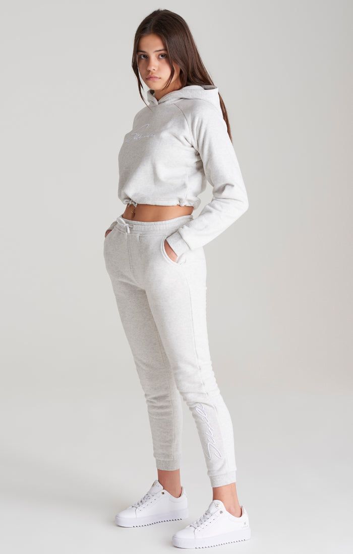 Girls Grey Marl Signature Jogger sold by Siksilk product image thumbnail 4