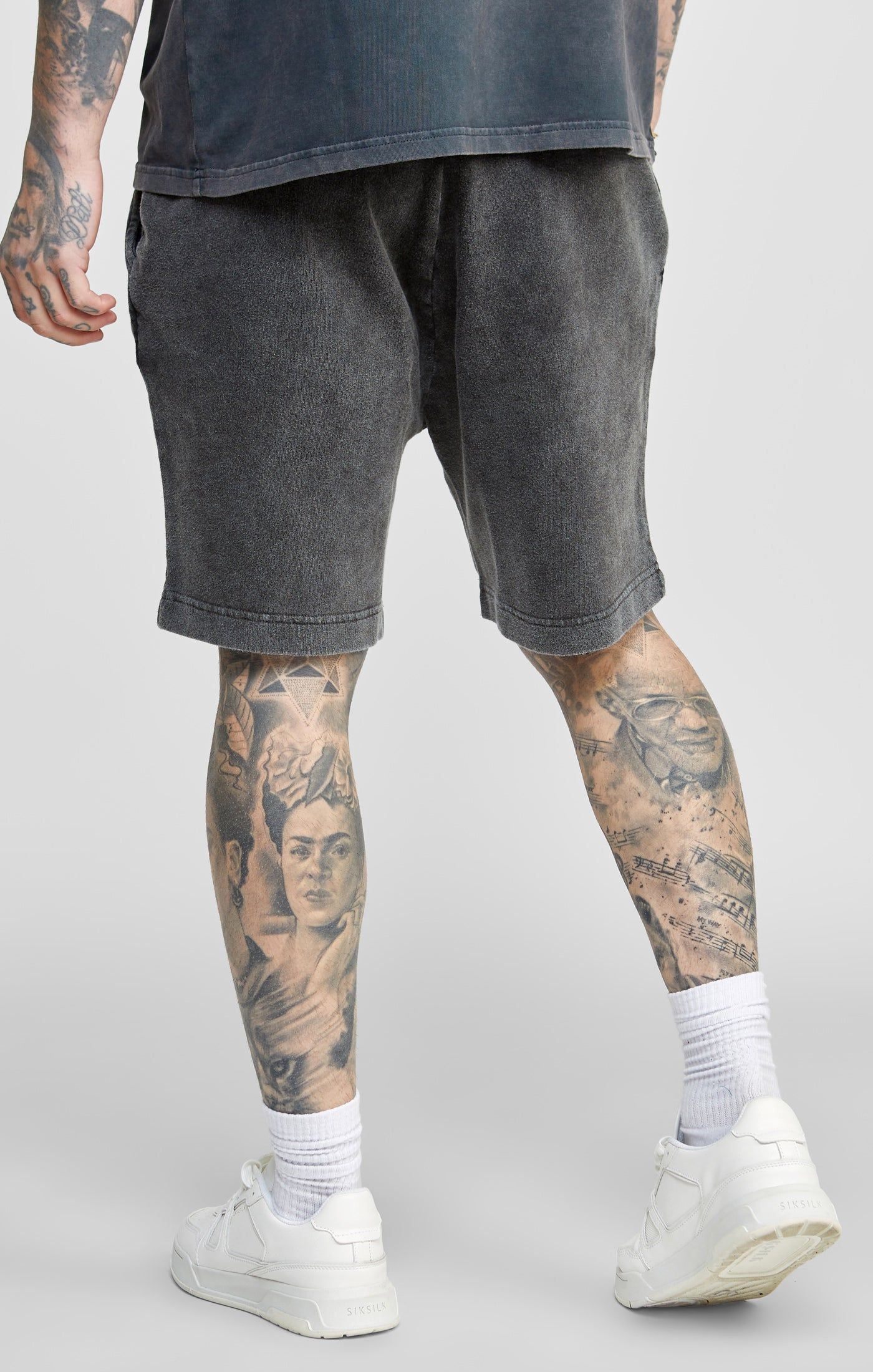 Black Graphic Relaxed Shorts sold by Siksilk product image thumbnail 4