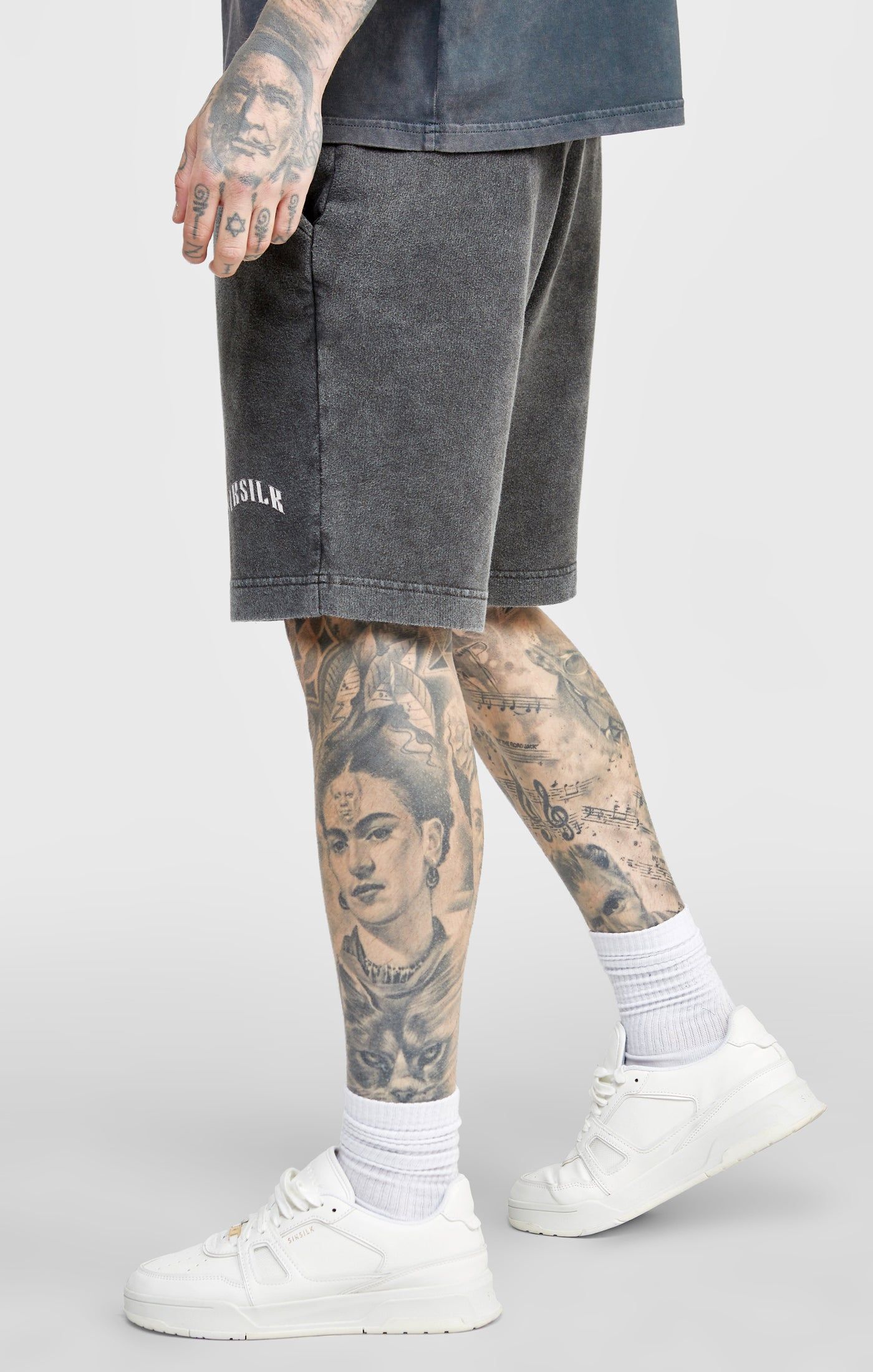 Black Graphic Relaxed Shorts sold by Siksilk product image thumbnail 2