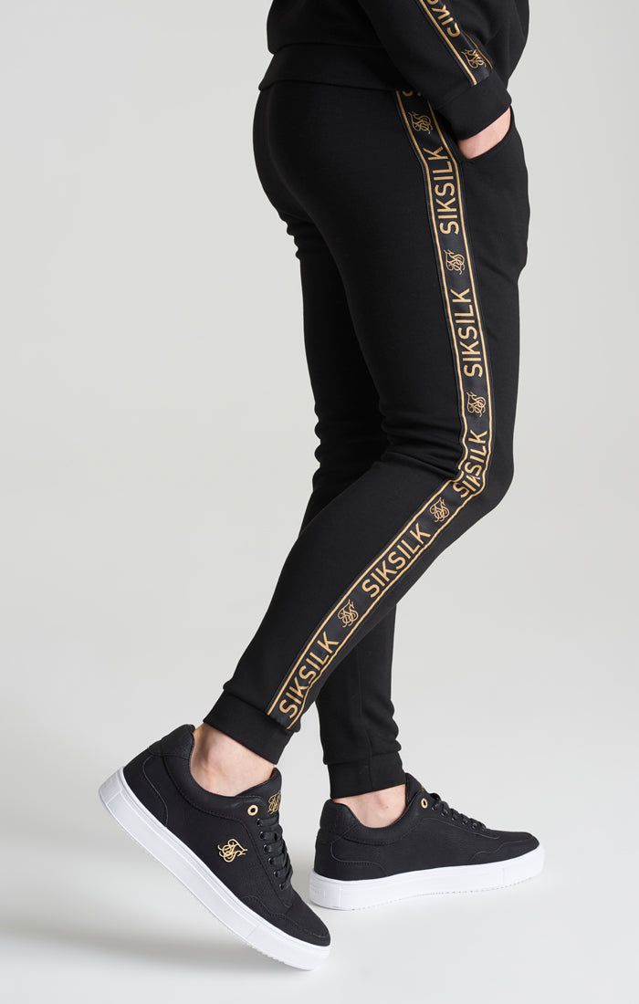 Boys Black Poly Taped Tracksuit sold by Siksilk product image thumbnail 9