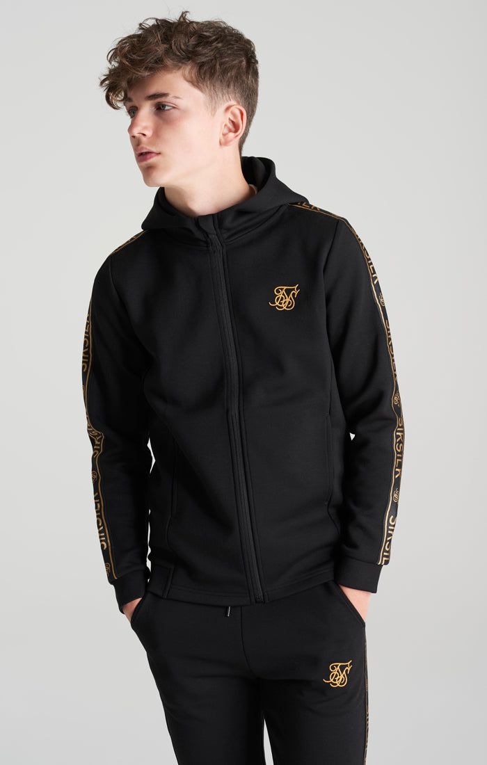 Boys Black Poly Taped Tracksuit sold by Siksilk product image thumbnail 6