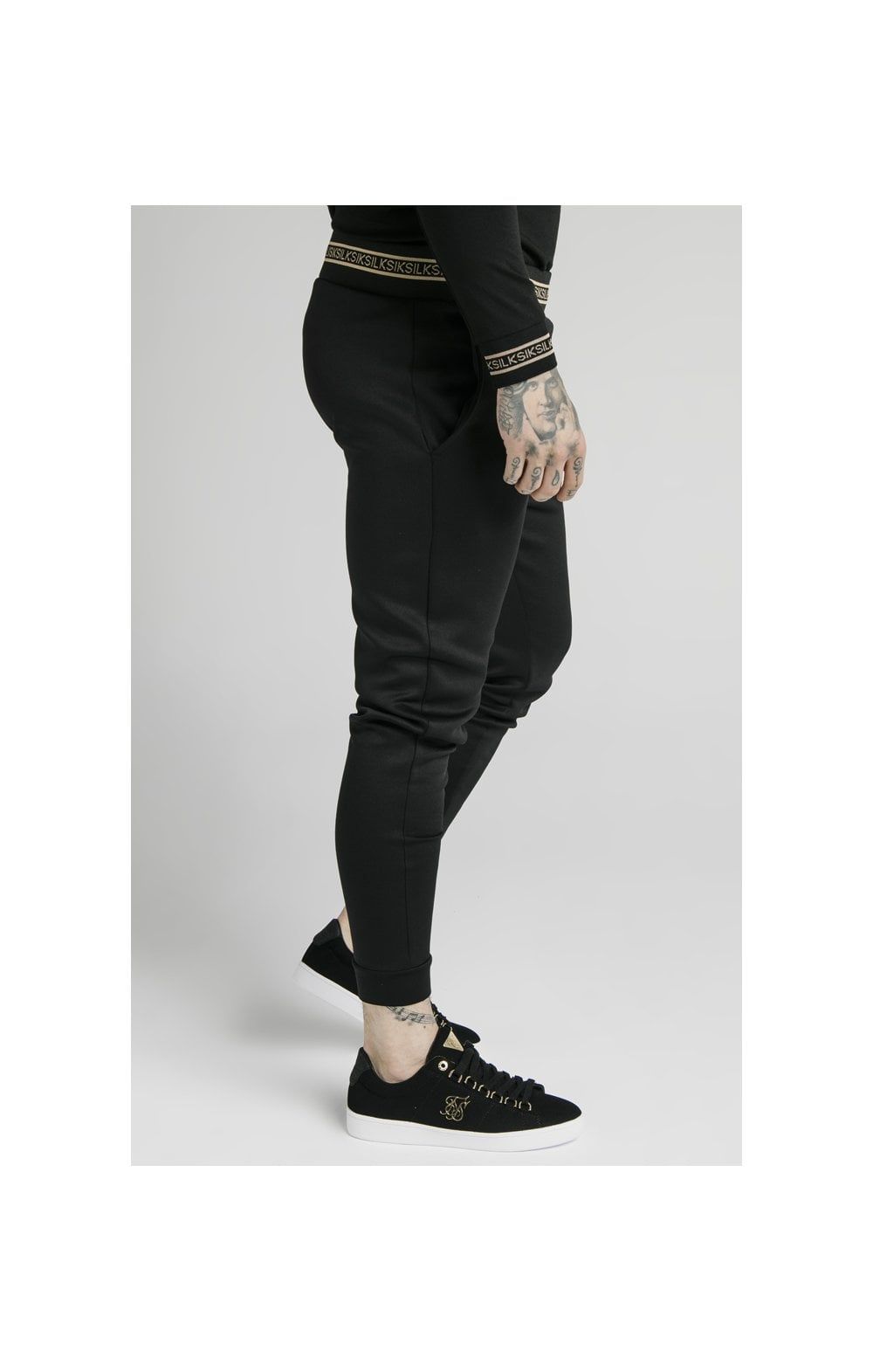 SikSilk Element Muscle Fit Cuff Joggers - Black & Gold sold by Siksilk product image thumbnail 3