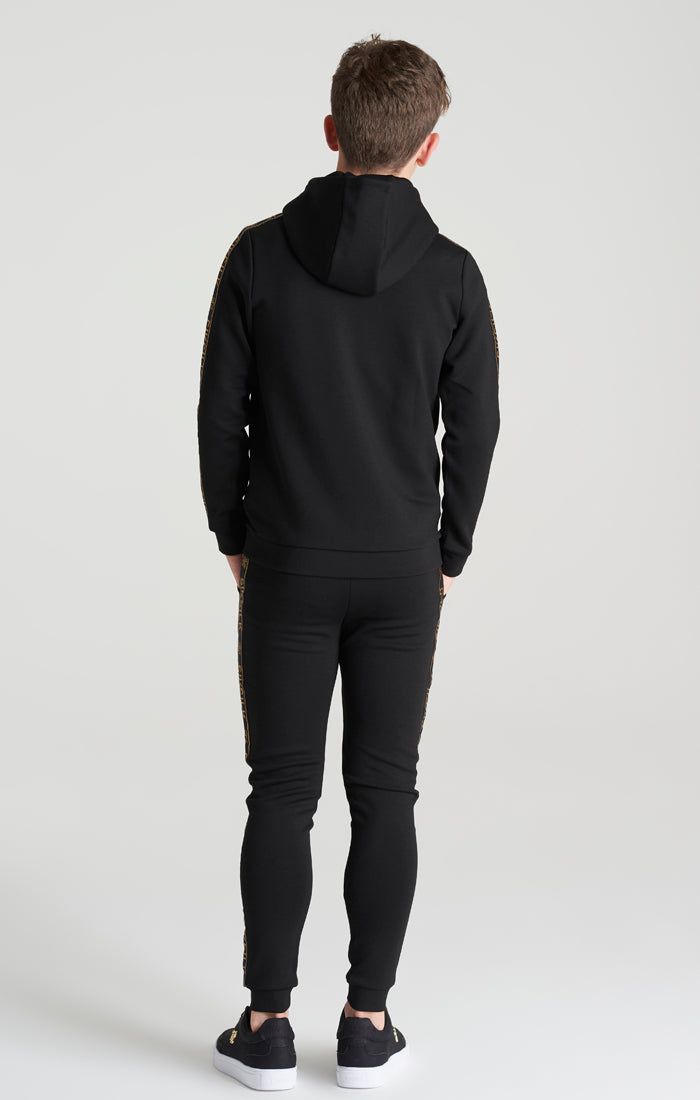Boys Black Poly Taped Tracksuit sold by Siksilk product image thumbnail 4