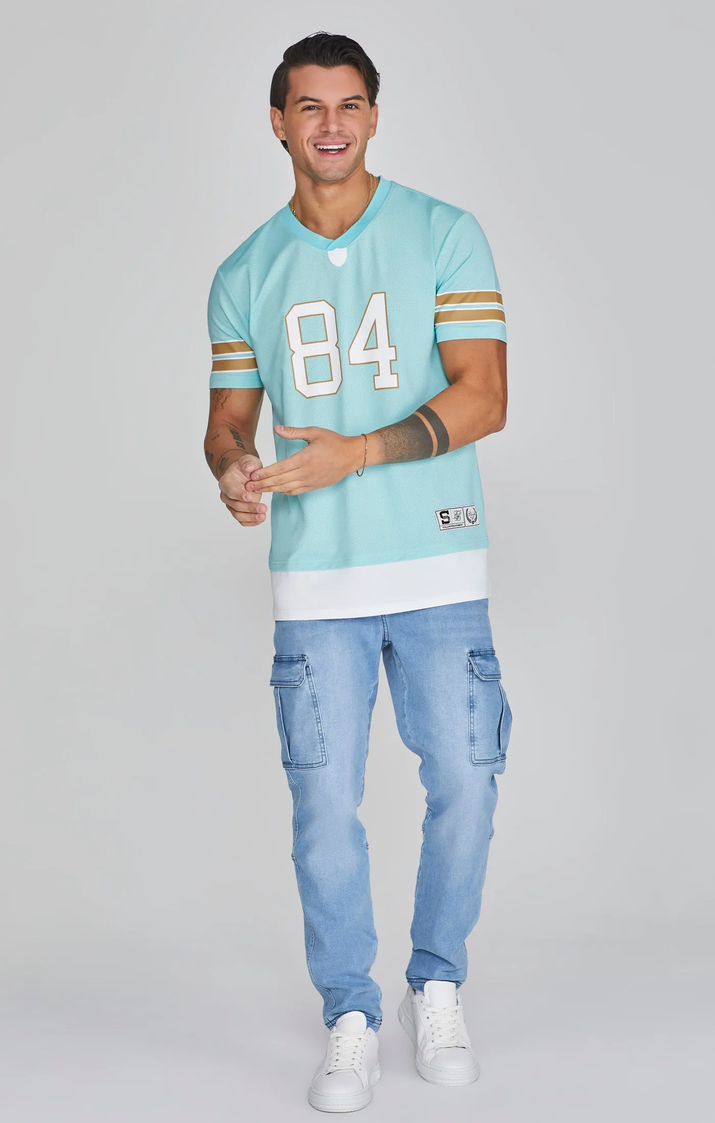 Blue Sports T-Shirt sold by Siksilk product image thumbnail 4