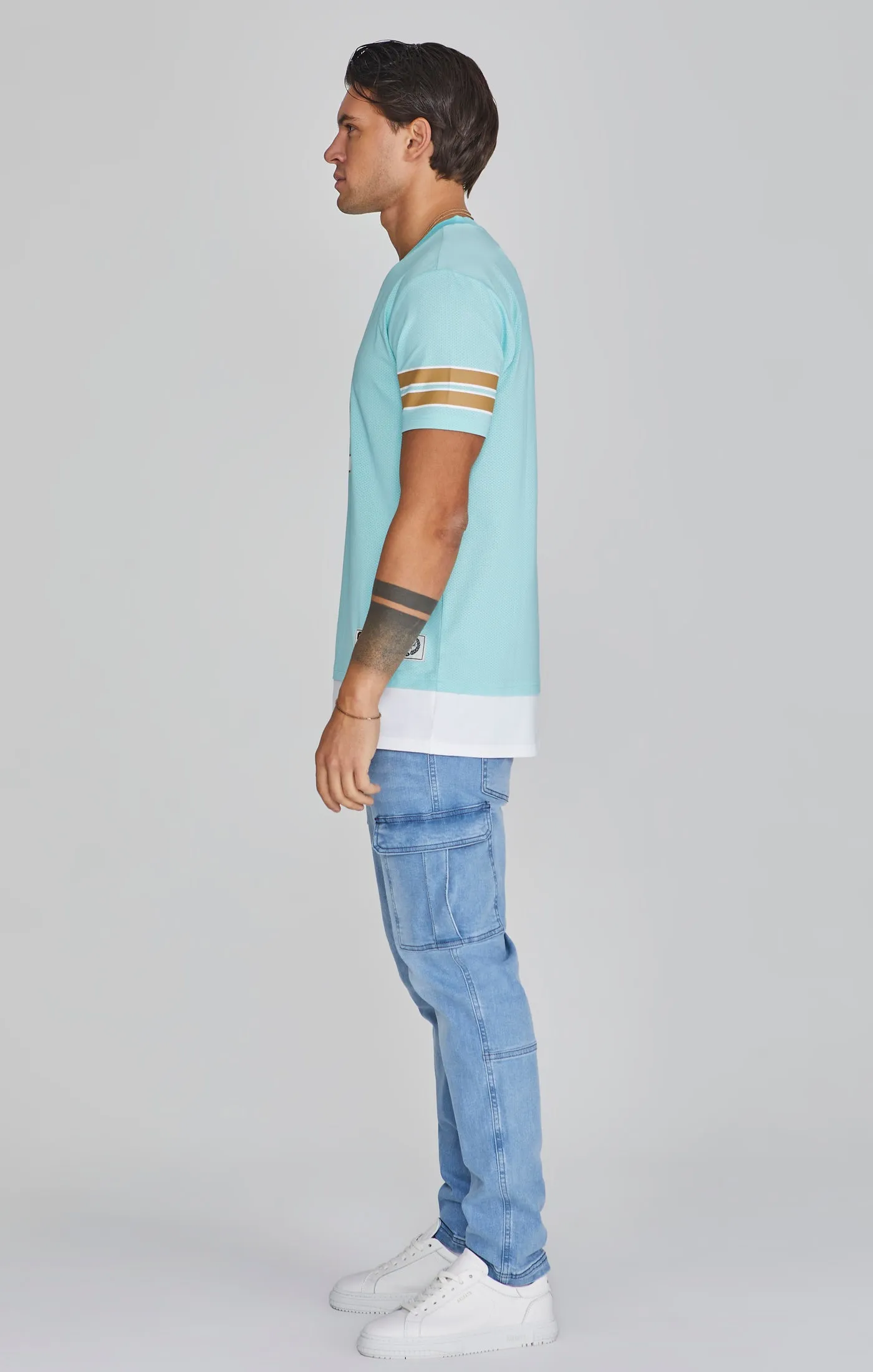 Blue Sports T-Shirt sold by Siksilk product image thumbnail 2