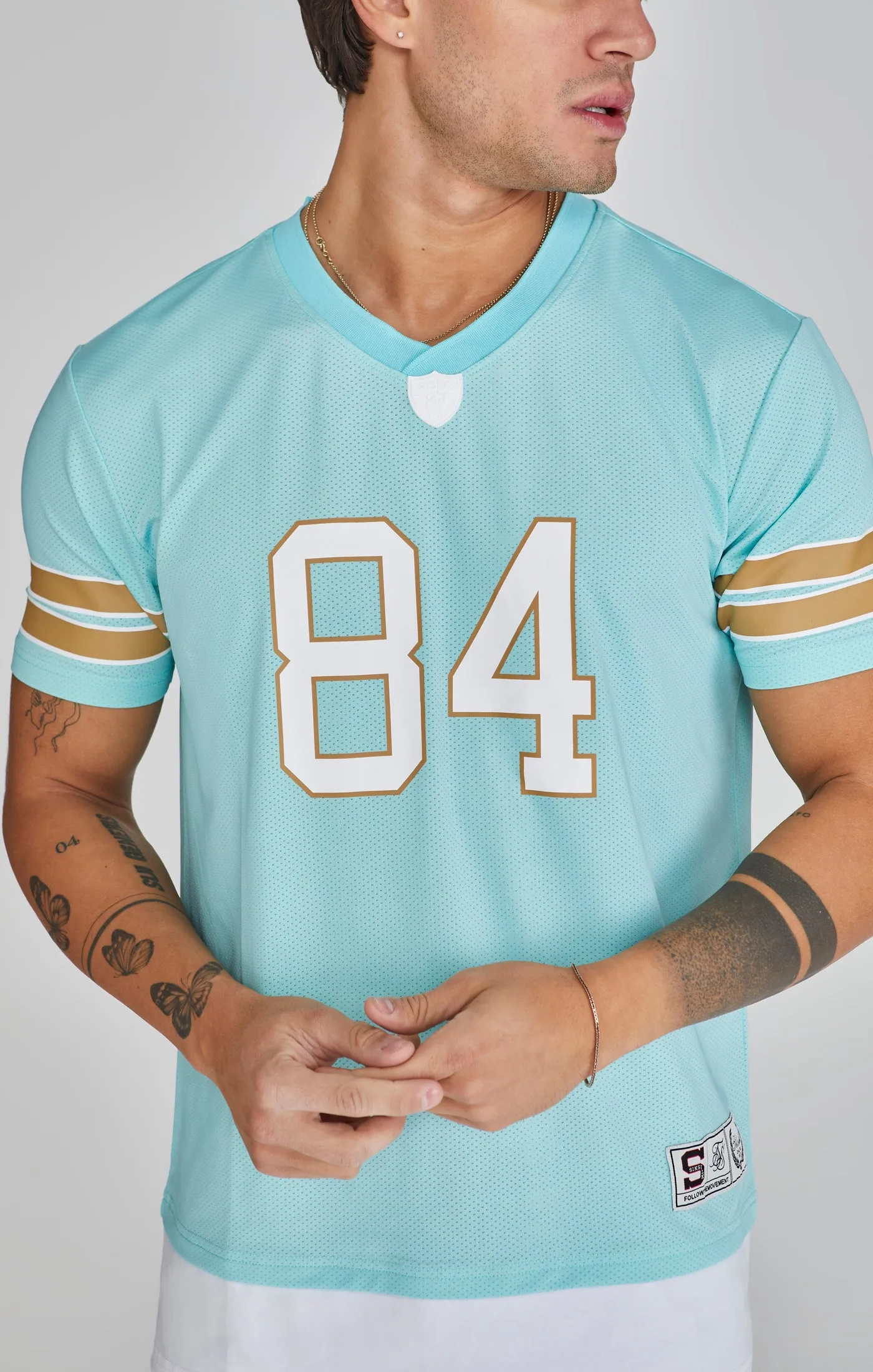 Blue Sports T-Shirt sold by Siksilk product image thumbnail 3