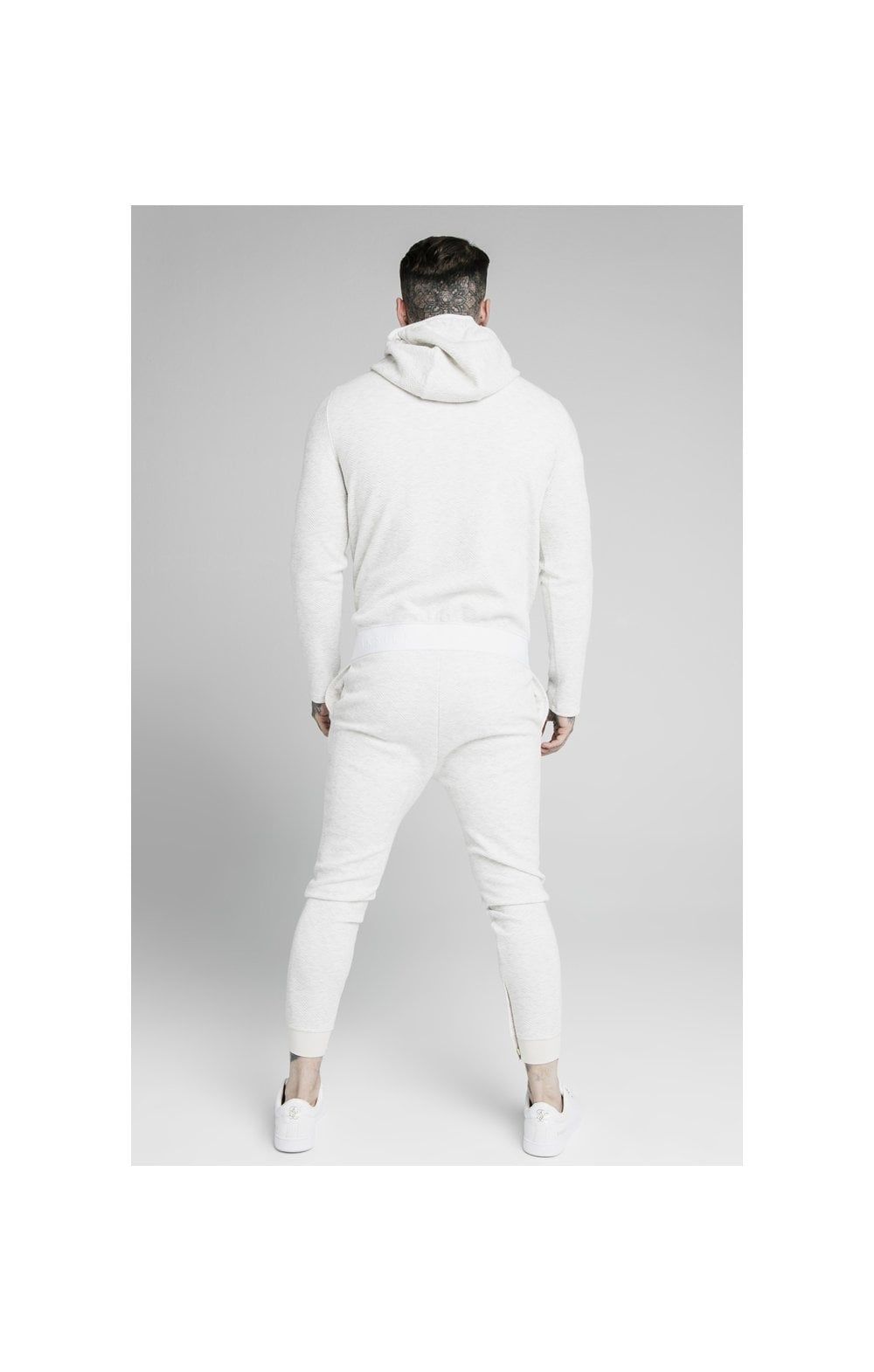 SikSilk Agility Textured Zip Through Hoodie - Snow Marl sold by Siksilk product image thumbnail 6