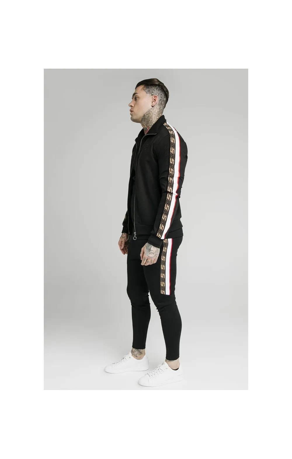 SikSilk Jacquard Retro Zip Through - Black sold by Siksilk product image thumbnail 4