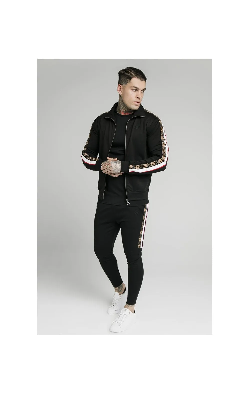 SikSilk Jacquard Retro Zip Through - Black sold by Siksilk product image thumbnail 3