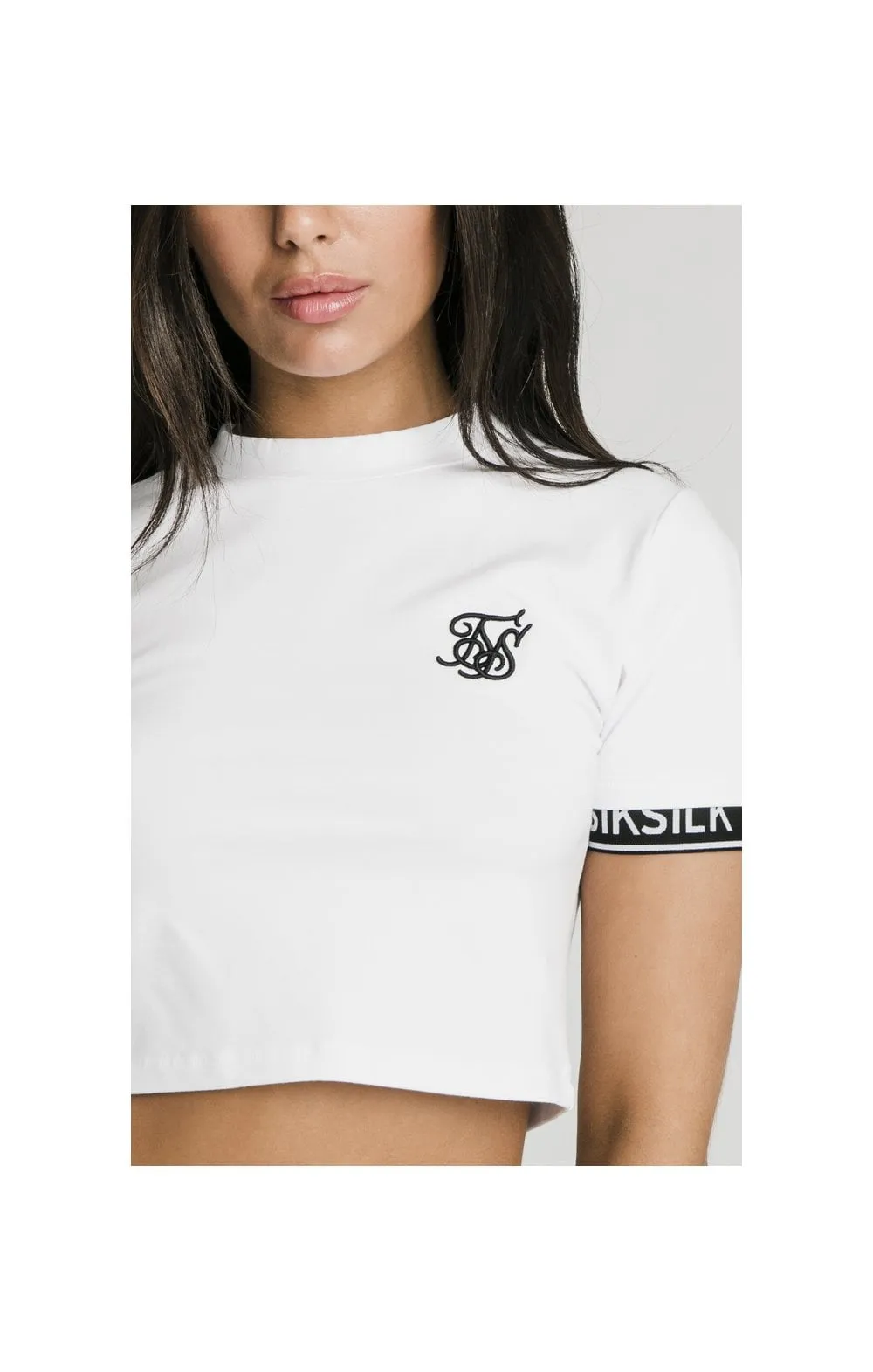 White Essential Crop T-Shirt sold by Siksilk product image thumbnail 3