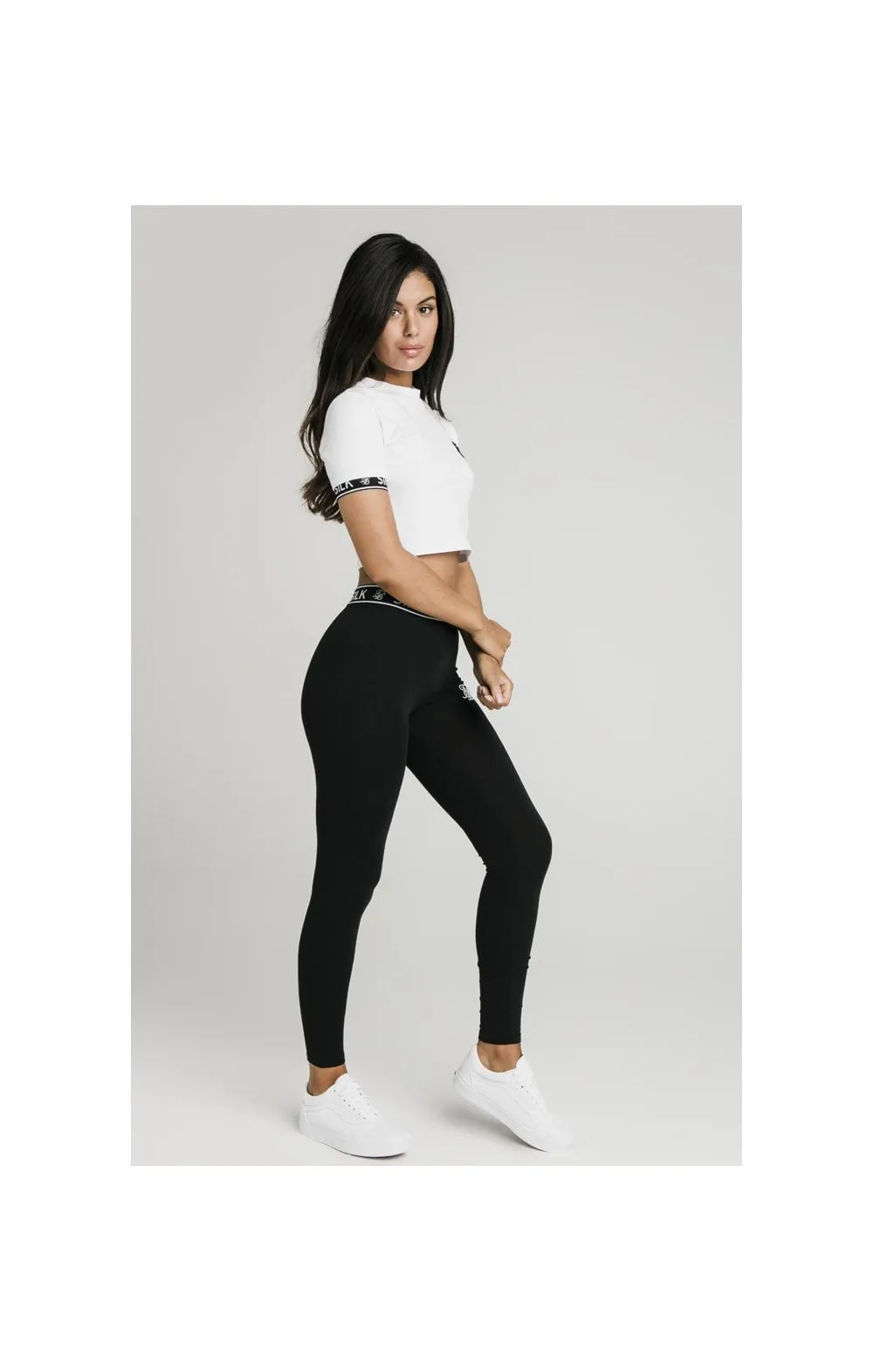 White Essential Crop T-Shirt sold by Siksilk product image thumbnail 4