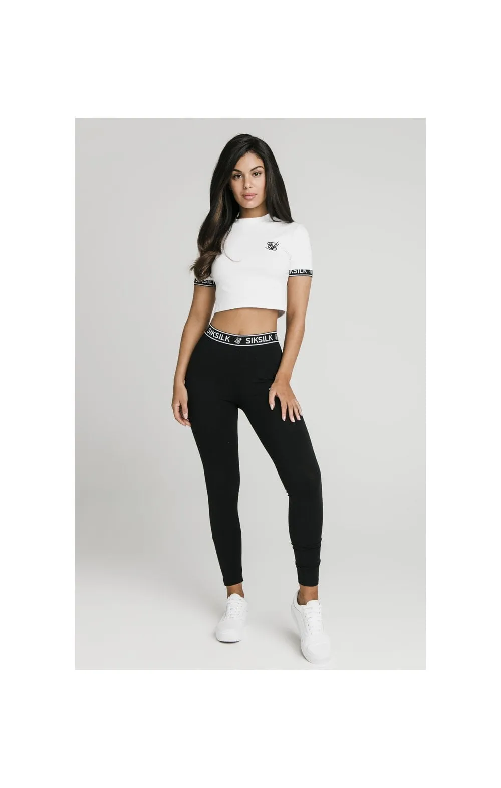 White Essential Crop T-Shirt sold by Siksilk