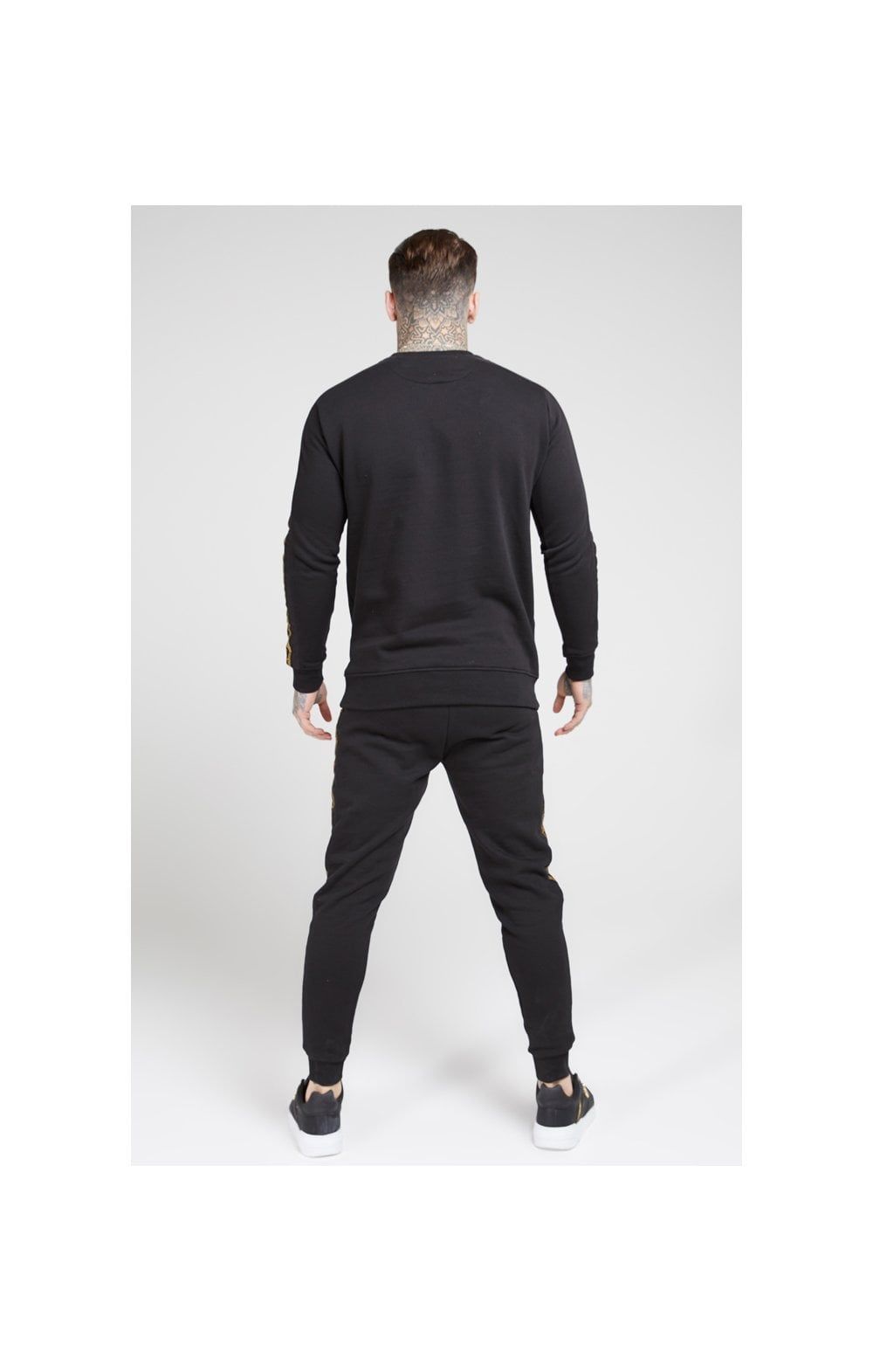 SikSilk Nylon Panel Crew Sweat – Black & Gold sold by Siksilk product image thumbnail 5