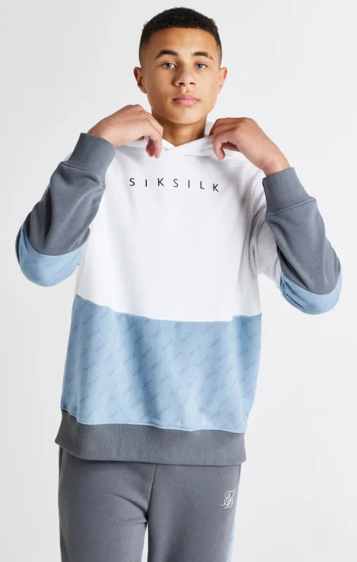 Boys White Cut And Sew Hoodie sold by Siksilk
