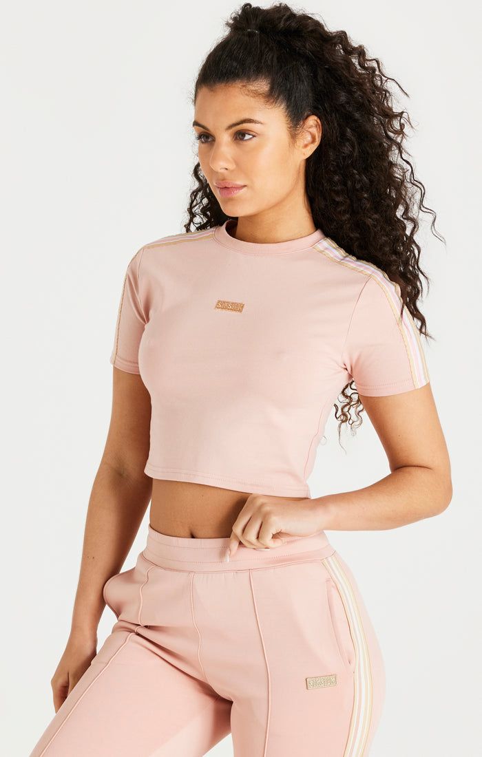 Pink Crop T-Shirt sold by Siksilk product image thumbnail 2
