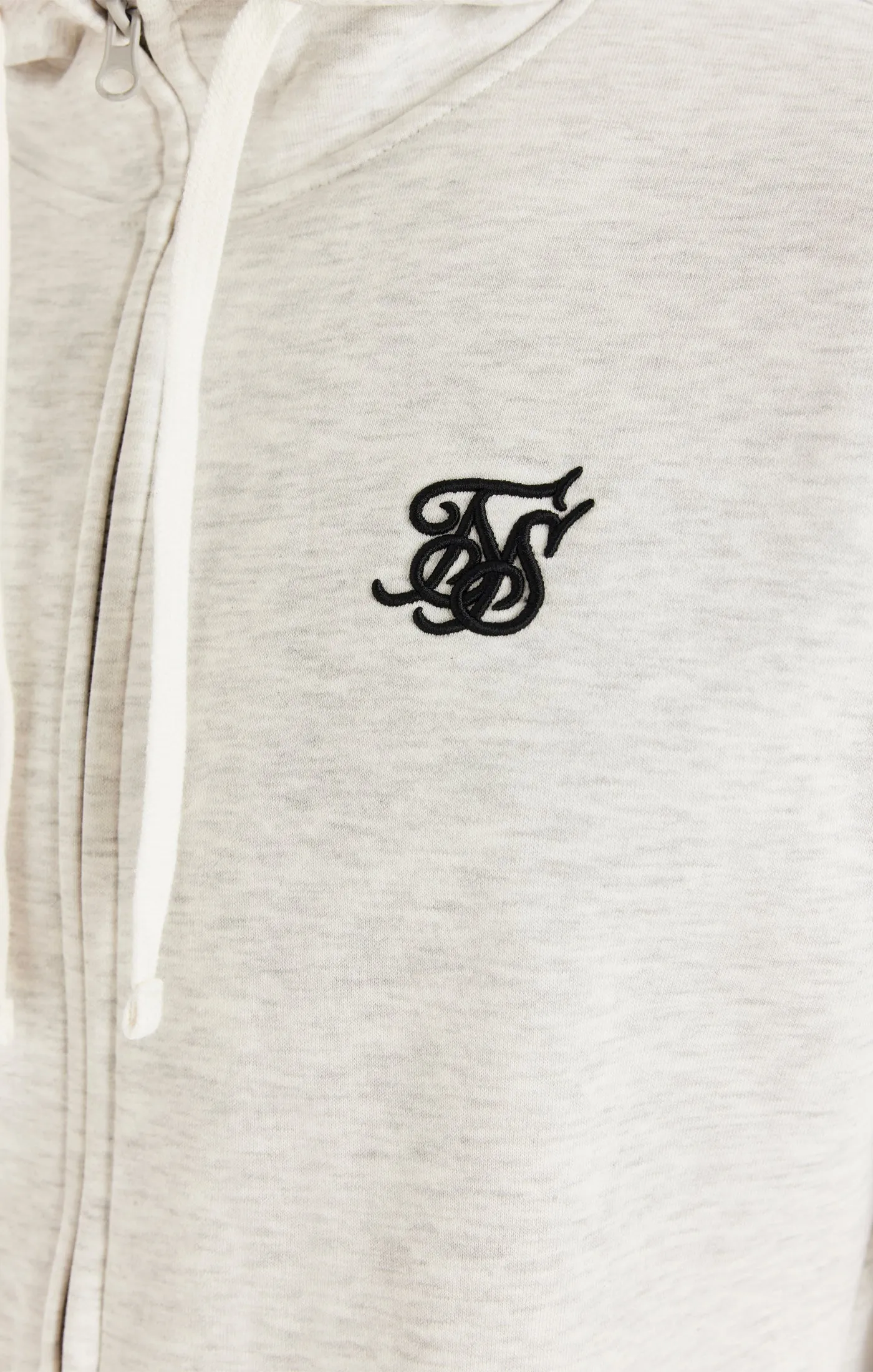 Snow Marl Essential Zip-Thru Funnel Neck Hoodie sold by Siksilk product image thumbnail 3